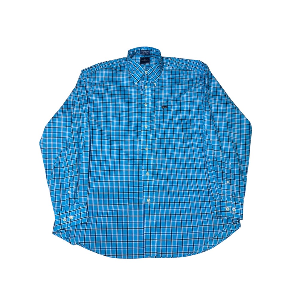 Faconnable‎ Mens XL Plaid Long Sleeve Button Up Casual Shirt